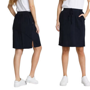 Kaffe Danish Cotton Skirt, Size 42 M, Blue